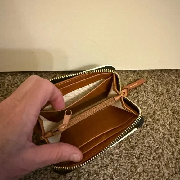 Dooney & Bourke Black and White Cowhide Wallet - Picture 3 of 5